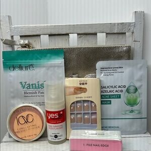 Anthropologie Bath & Body Set with Red and Silver Accents